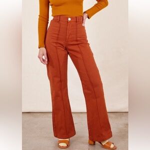 Big Bud Press Western Pants Bell Bottom Western Regular Sz L Burnt Terracotta